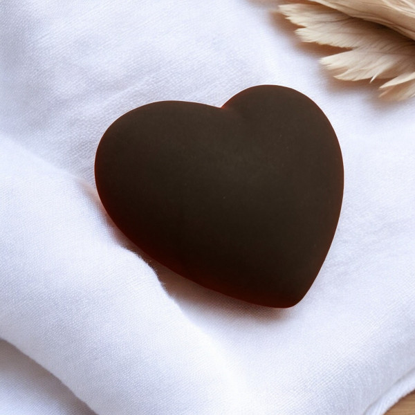 Großes massives Deko Herz aus Keramik Schwarz