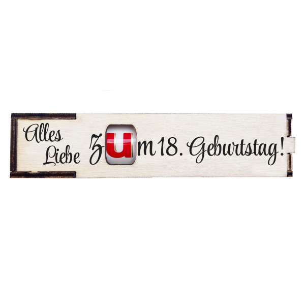 Duplo Geschenkbox mit Gravur "Alles Liebe zum 18. Geburtstag!"