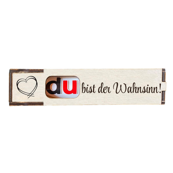 Duplo Geschenkbox mit Gravur "Du bist der Wahnsinn!"