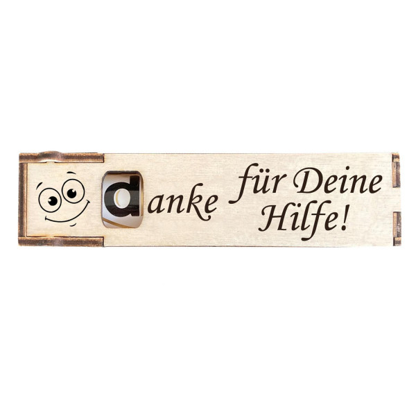 Duplo Geschenkbox mit Gravur "Danke für Deine Hilfe!"