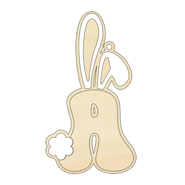 Holz Deko Osteranhänger Ornament Buchstabe Hase