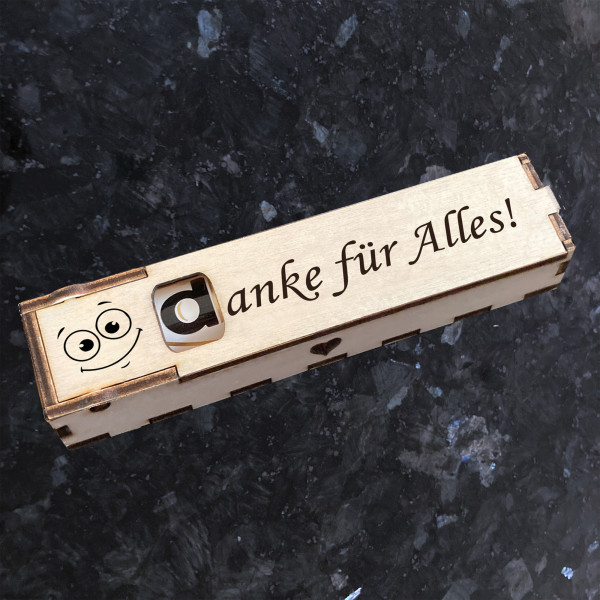 Duplo Box + Schokoriegel Geschenkbox mit Spruch Gravur