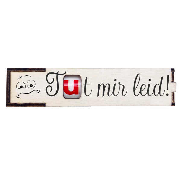 Duplo Geschenkbox mit Gravur "Tut mir leid!"