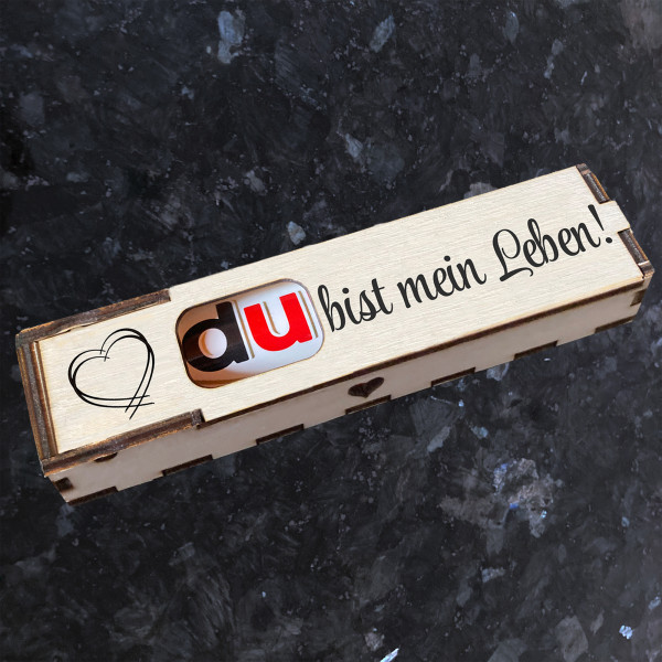 Duplo Box + Schokoriegel Geschenkbox mit Spruch Gravur