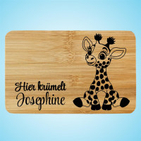 Brettchen Bambus Holz Lasergravur Giraffe Personalisiert Brettchen Bambus Holz Lasergravur Giraffe Personalisiert