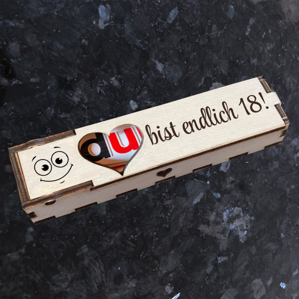 Duplo Box + Schokoriegel Geschenkbox mit Spruch Gravur