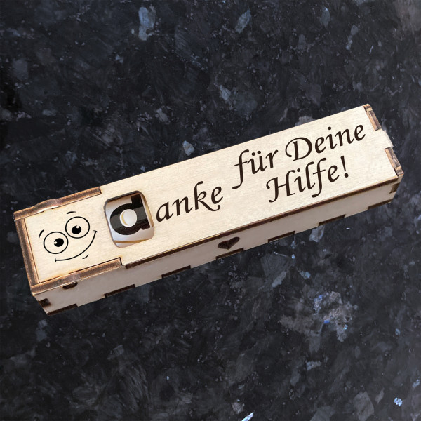 Duplo Box + Schokoriegel Geschenkbox mit Spruch Gravur