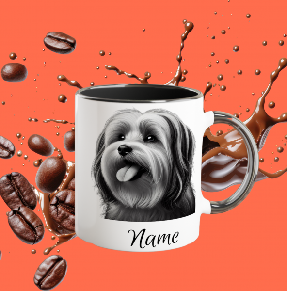 Havaneser | Hunderasse Kaffeepott | Personalisiert mit Hund & Name 325 ml