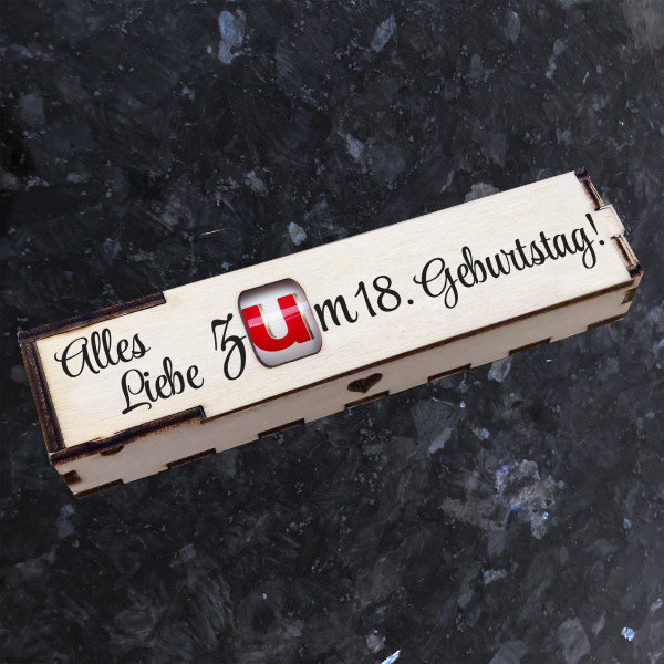 Duplo Box + Schokoriegel Geschenkbox mit Spruch Gravur