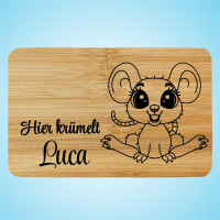 Brettchen Bambus Holz Lasergravur Maus 2 Personalisiert Brettchen Bambus Holz Lasergravur Maus 2 Personalisiert