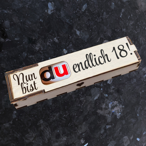 Duplo Box + Schokoriegel Geschenkbox mit Spruch Gravur