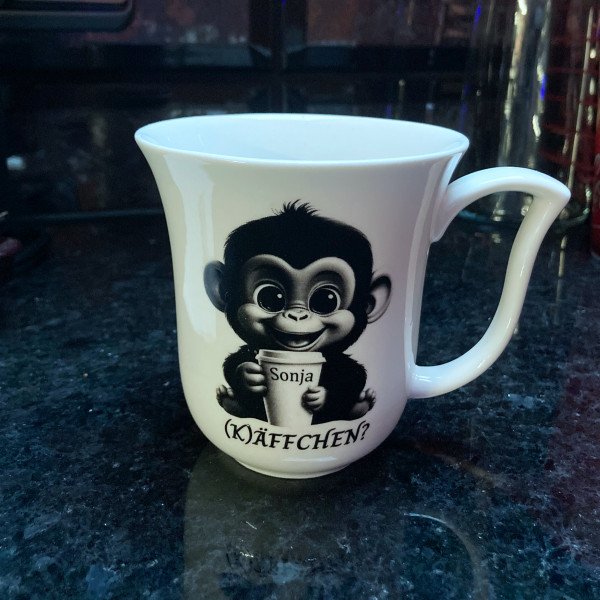 Kaffeebecher 320ml (K)ÄFFCHEN Motiv mit Name Personalisiert