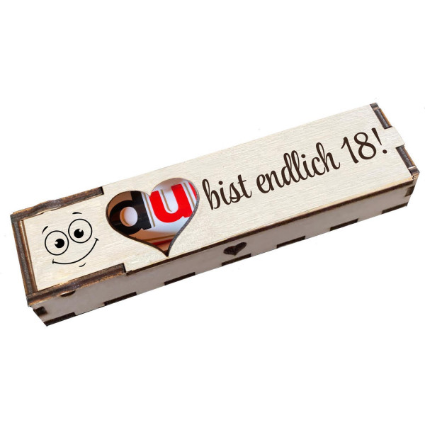 Duplo Geschenkbox mit Gravur "Du bist endlich 18!"
