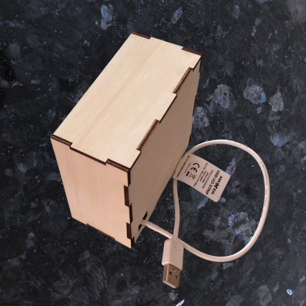 Kleine Spiegel - Lichtbox mit Gravur "Du fehlst...." Personalisiert