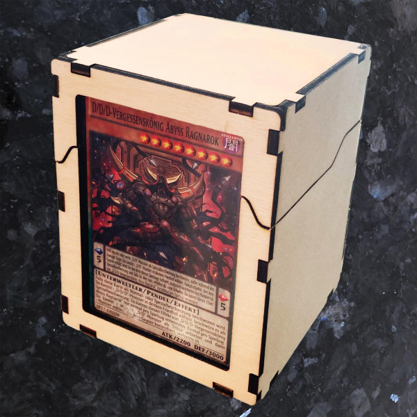 Holz Deckbox für Sammelkarten mit Gravur Personalisiert