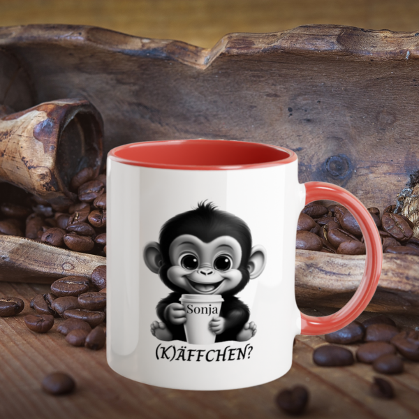 (K)Äffchen Tasse mit Name Personalisiert 325 ml