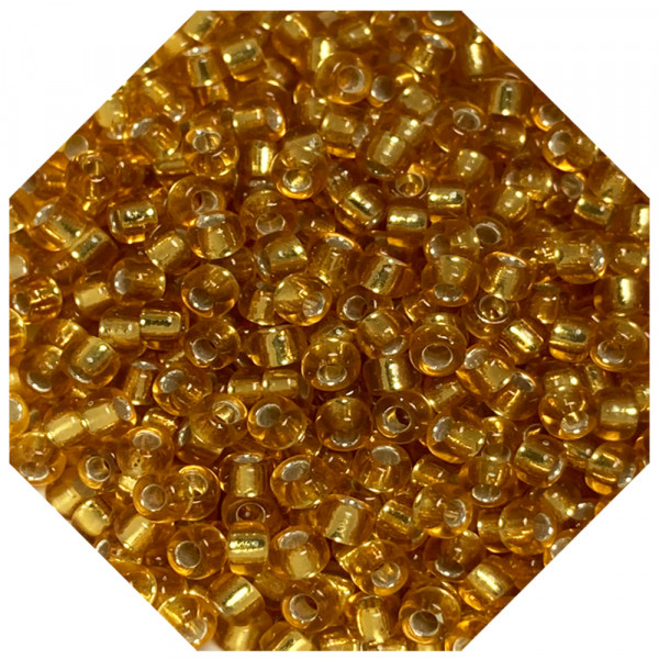 10 g Miyuki Rocailles - Japanische Glasperlen - Seed Beads - 8/0 4 - Silverlined Dark Gold
