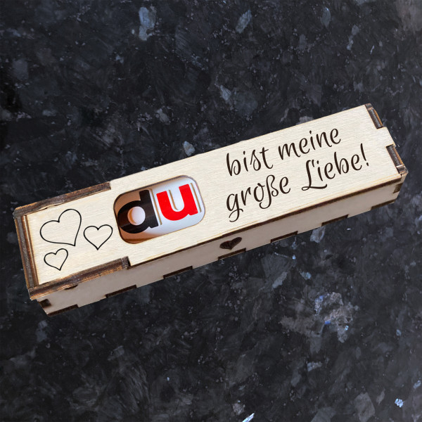 Duplo Box + Schokoriegel Geschenkbox mit Spruch Gravur