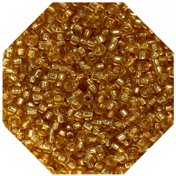 10 g Miyuki Rocailles Japanische Glasperlen Seed Beads 11/0 Silverlined Dark Gold