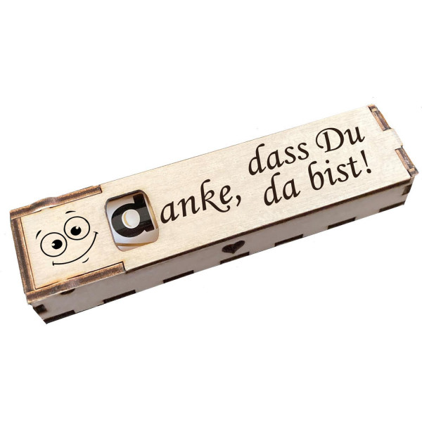 Duplo Geschenkbox mit Gravur "Danke, dass Du da bist!"