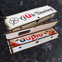 Gute Besserung! | Gravur auf Holz Geschenkbox mit Schokoriegel | Neues Design Gute Besserung! | Gravur auf Holz Geschenkbox mit Schokoriegel | Neues Design