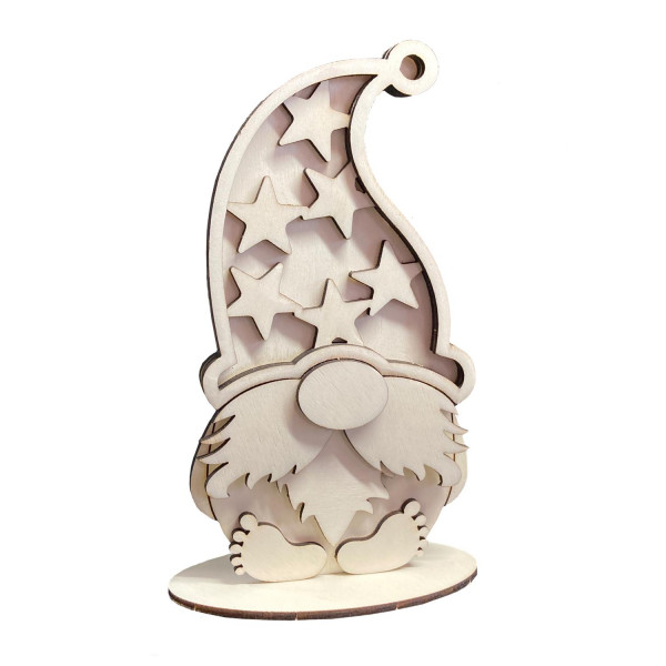 Niedlicher Deko Wichtel aus Holz