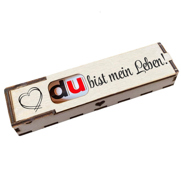 Duplo Geschenkbox mit Gravur "Du bist mein Leben!"