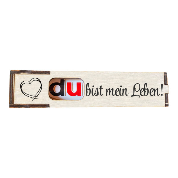 Duplo Geschenkbox mit Gravur "Du bist mein Leben!"