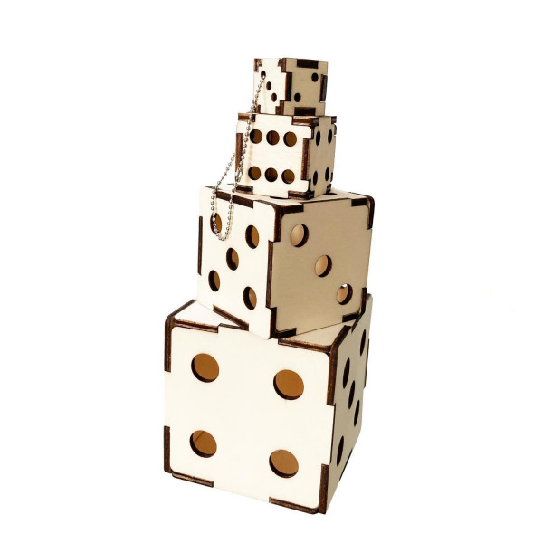 Deko Würfel aus Holz in verschiedenen Größen Geschenkidee