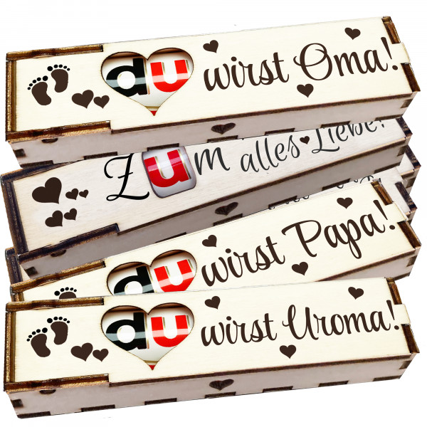 Duplo Box + Schokoriegel Geschenkbox mit Spruch Gravur