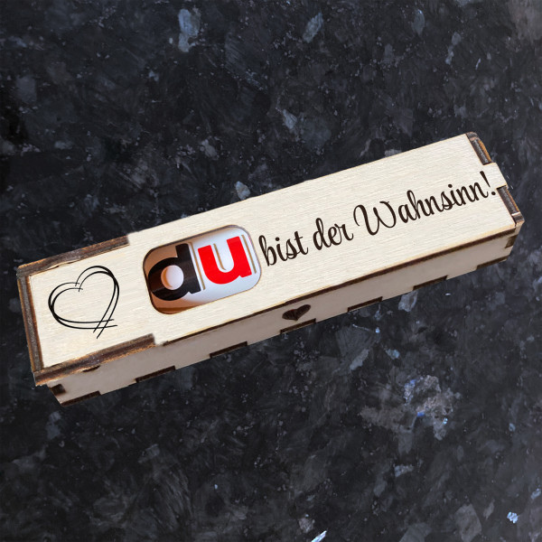 Duplo Box + Schokoriegel Geschenkbox mit Spruch Gravur