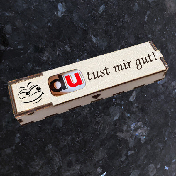 Duplo Box + Schokoriegel Geschenkbox mit Spruch Gravur